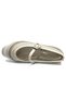 Feles Belt Buckle Straw Detailed Women's Ballet Flats Shoes Beige - 5