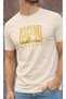 Men's Ascend Text and Mountain Print Beige T-Shirt 100% Cotton Streetwear Graphic - 2