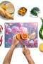 Bright Pink Raspberry Design, Tempered Glass Cutting and Presentation Board - Hygienic and Durable 35X25 cm - 7