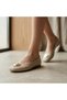 Women's Babet Gold Buckle Leather Babet Women's Daily Comfortable Stylish Flat Sole Classic Shoes - 4