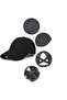 Ponytail hat women - breathable perforated fabric, adjustable sports hat, summer black - 3