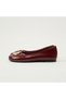 Women's Babet Gold Buckle Leather Babet Women's Daily Comfortable Stylish Flat Sole Classic Shoes - 2