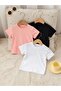 3-Piece Children's T-Shirt Set 100% Cotton Basic Unisex Comfortable Fit Oversize T-Shirt + Shorts Gift - 2
