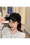 Plush Hat for Women – Black Color with Stone Detail, Winter Hat, Adjustable Black - 5