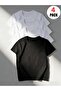 4-Piece Children's T-Shirt Set 100% Cotton Oversize Comfortable Fit Unisex Basic T-Shirt + Shorts Gift - 2