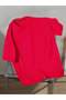 Girl's T-Shirt 100% Cotton Oversize Comfortable Fit Basic T-Shirt + Black Shorts as a Gift - 2