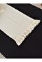Natural Embroidered Linen Runner with Ruffles at Both Ends 50Cmx150Cm - 2