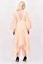 Women Textured Maxi Dress, Peach - 4
