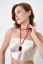 Noma Real Leather Suede Rope Natural Stone End Multi-Use Necklace - 2