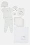 Toddlers Boy 10 Pieces Hanging Gift Set, White - 4