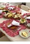 6-Piece Mia Linen Rectangular Ruffle Detailed American Serving Plate / Soup Plate - 4