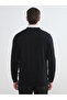 Black Standard Fit Men's Knit Cardigan