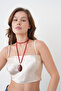 Noma Real Leather Suede Rope Natural Stone End Multi-Use Necklace - 6