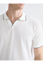 White Polo Neck Men's T-Shirt - 2
