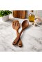 Natural Acacia Spoon Set 3-Piece Spatula Spoon Spoon Holder Wooden Kitchen Set - 4
