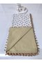 Double-Sided 100% Cotton Pompom Flannel Baby Blanket 100X100 cm