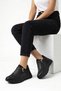 Side Zipper Shiny Trendy 5 cm Platform Women's Sneakers Sports Shoes - 4