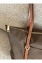 Large Black Women's Shoulder Bag with Ring Detail Straps EN42 BOY32 - 2