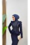 Mira Stone-Tailored Hijab Evening Dress