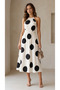 Women's Sleeveless Halter Neck Elastic Waist Digital Print Single Jersey Long Dress - 5