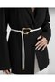 Burgundy/Gold Buckle Knot Detailed Women's Belt Jacket Belt Shirt Belt