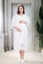 New Season Ecru Fisto Linen Dressing Gown Special Design Cotton Maternity Dressing Gown, Nightgown Set of 2 - 7