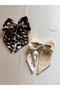 Set of 2 Velvet Bow Hair Clips - 8 cm Automatic Clip-On - 2