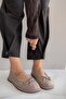 Elara Beige Suede Flat Sole Women's Ballerinas - 3