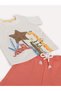 Infant Boys’ 2-Piece Set – Safari Animal Print T-Shirt & Drawstring Shorts (Beige) - 6