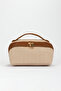 Medium Size Makeup and Organizer Bag with Stylish Textured Fabric and Zipper, Multi-Purpose for Travel & Daily Use
