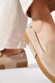 Beige suede genuine leather women's shoes with reinforced heel and side panels - 4