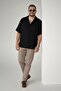 New Season Short-Sleeved Draped Shirt Black - 3