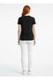 Women's Black Lemonade Printed Relaxed Fit T-Shirt - 2