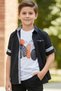 11-15 Boys' T-Shirt with Foldable Sleeves, Shirt Combination, Seasonal Stylish Casual 2-Piece Set - 4