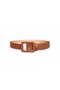 Women's Tan Square Buckle Waist Belt - 3