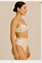 Women's Flower Padded Strapless High Waist Bikini Set - 2