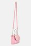 Kids Girl Heart Holo Quilted Cross Body Bag With Top Handle, Pink - 3