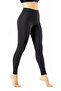 Women's Black High Waist Gathering Diving Fabric Tights 4117