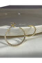 Zircon Stone Gold Half Hoop Earrings - Zircon Stone Gold Half Hoop Earrings - 3