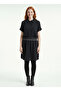 Women's Black Belted Shirt Dress