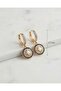 Noctyra Embedded Stone Dangle Pole Star Steel Earrings - 5
