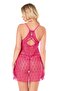 Women's fuchsia short tulle nightgown - 3