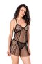 Women's, black, short tulle nightgown - 2