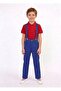Boy's April 23 October 29 Collared T-Shirt -Cobalt Blue Pants and Suspender Set - Show Outfit