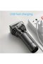 Black Rechargeable Flashlight with USB & 4 Light Functions 11 centimeters - 2