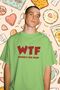  Where's the Food Written Unisex Oversize 24/1 Cotton T-Shirt - Special Collar Print - 2