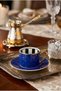Luxury Polka Dot Gold Detailed 6-Piece Turkish Coffee Cup Set |   Porcelain Set with Gold Handles