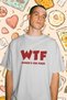  Where's the Food Written Unisex Oversize 24/1 Cotton T-Shirt - Special Collar Print - 2