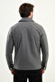Striped Slim Fit Shirt Collar Zipper Men's Coat Gray - 39654.25K - 5