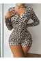 Comfortable Leopard Patterned Women's Jumpsuit with Buttons